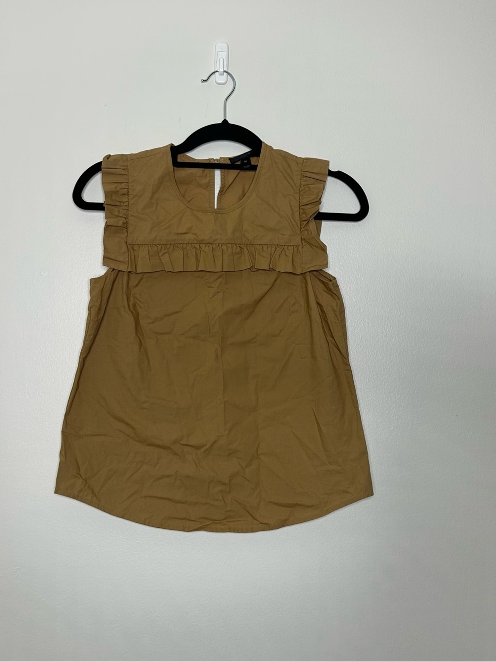 J. Crew Ruffle Yoke Sleeveless Camisole - Brown